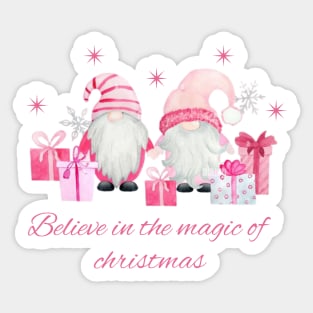 retro vintage pink santa claus Sticker